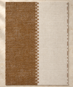 Rust Symmetry Machine Washable Rug
