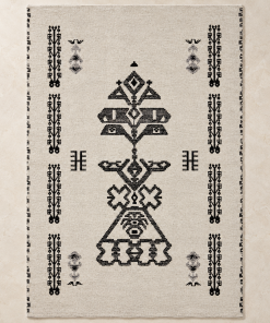 White Circuit Machine Washable Rug