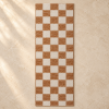 Rust Checker Machine Washable Rug